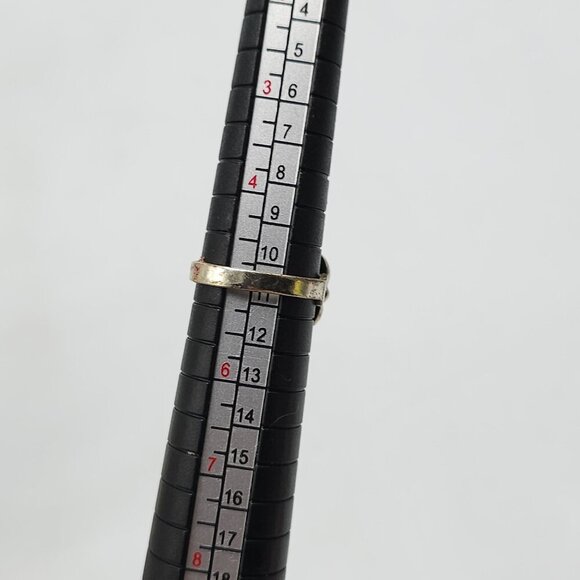 Vintage Southwest Sterling Silver Turquoise Oval Ring With Floral Design Size 5 - Picture 5 of 5